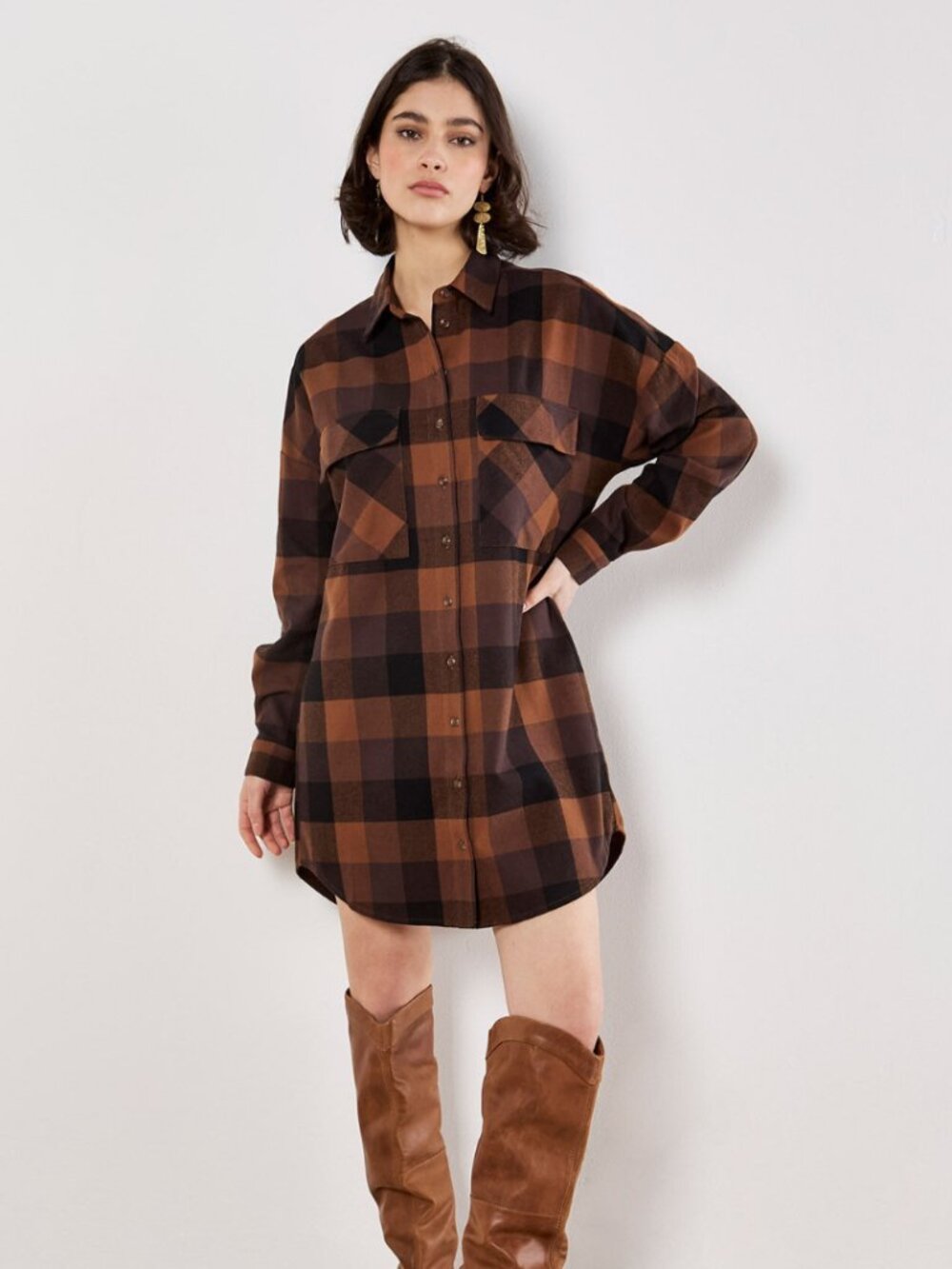 Dakota Check Shirt Dress